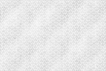 Fototapeta na wymiar 組亀甲の和柄背景素材　銀色　和紙風テクスチャ　上品　白　網目　幾何学的　日本の伝統的な柄　レトロ