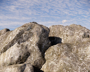 Stone cliff scene 3d rendering