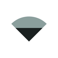 Set of Wireless network sign symbol icon black color
