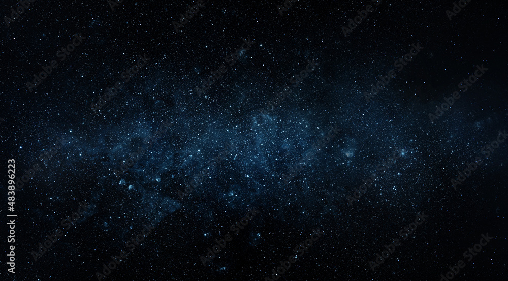 Wall mural space scene with stars in the galaxy. panorama. universe filled with stars, nebula and galaxy,. elem