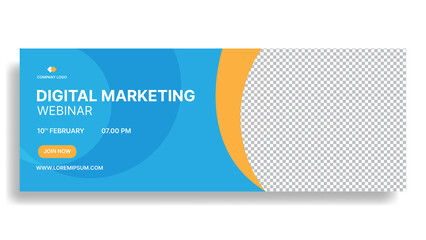 digital marketing social media cover design template.vector illustration
