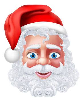 Santa Claus Father Christmas Cartoon Face