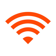 Wifi signal icon vector orange color
