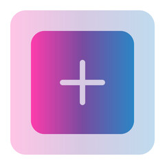 Obraz premium add gradient icon