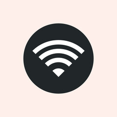 Wifi wireless icon vector black color
