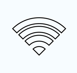 Wifi wireless icon vector black color
