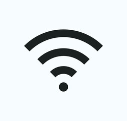 Wifi wireless icon vector black color
