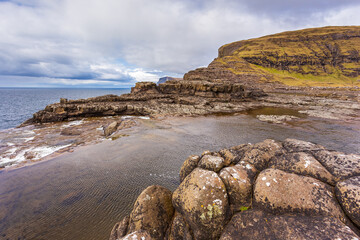 View of the coastline, Faroe Islands.