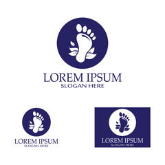 footprints,foot care,and footstep, logo images illustration design