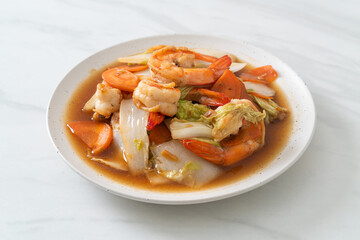 stir-fried Chinese cabbage with shrimps