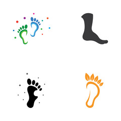 Fototapeta premium footprints,foot care,and footstep, logo images illustration design