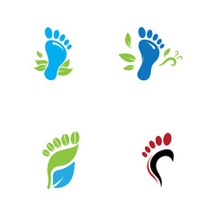 footprints,foot care,and footstep, logo images illustration design