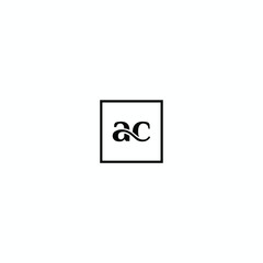 Fototapeta na wymiar ae Square Framed Letter Logo Design Vector with Black and White Colors.