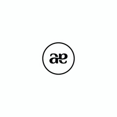 Creative Modern Monogram Logo Letter A B in Circle. Vector Simple Luxury Initial Design