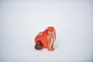 red and white hearts