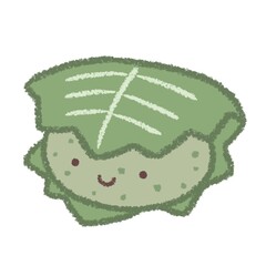 柏餅よもぎ顔付き