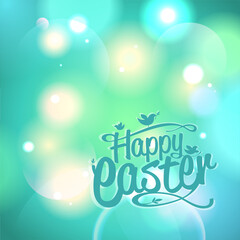 Happy Easter card vector template