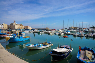 Fototapeta na wymiar Trani, Apulia, Italy: harbor