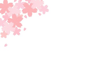 左上の桜の花フレーム