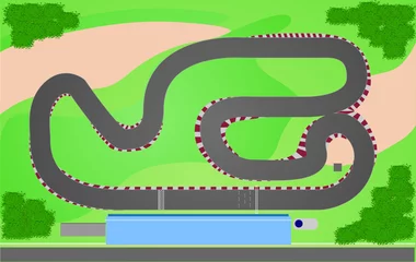 Fotobehang RACE TRACK CARTOON VECTOR BACKGROUND © Arden296