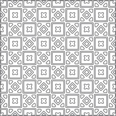 Vector pattern with symmetrical elements . Repeating geometric tiles from striped elements.Monochrome texture.Black and 
white pattern for wallpapers and backgrounds.line art.