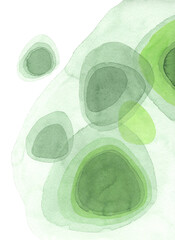 Large size watercolor eco background for invitations, banners, posters, placards, advertisements. Background in green tones. 