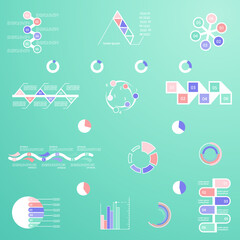 Set elements of infographics, vector illustration template