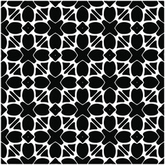 Fototapeta premium seamless repeating pattern.Abstract Geometric Pattern generative computational art illustration.Black and white pattern for wallpapers and backgrounds. 