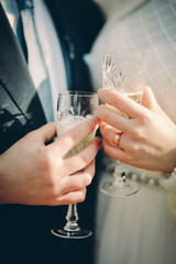 glasses of champagne