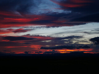 sunset in the sky