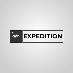 Mountain adventure outdoor badge logo icon design