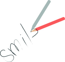 Black pencil line pattern Happy words pencil day Teacher's day fun funny write draw brushes Edit pen handle icon sign sign symbol. Vector illustration