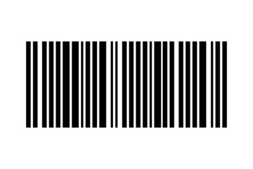 Barcode icon in black on isolated white background. EPS 10 vector.