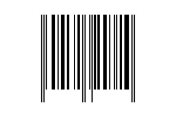 Barcode icon in black on isolated white background. EPS 10 vector.