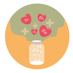 illustration of medicine and pills