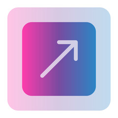 up right gradient icon