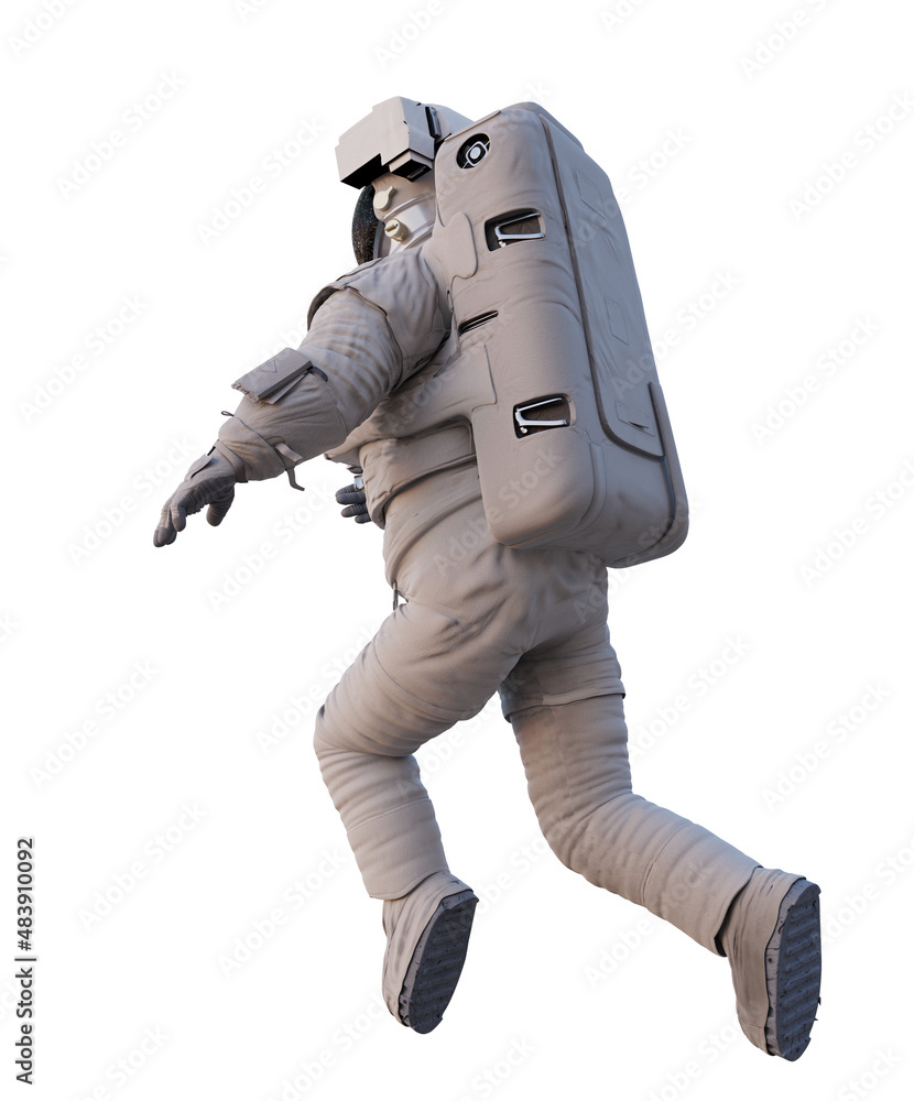 Canvas Prints astronaut in outer space, isolated on white background