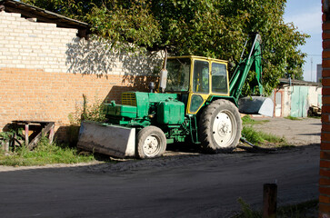 Old green tractor