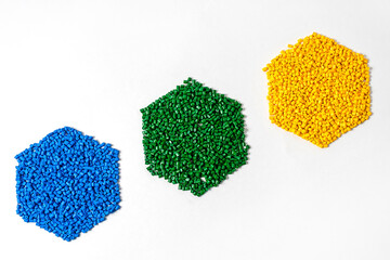 Polymeric dye. Plastic pellets. Colorant for plastics. Pigment in the granules