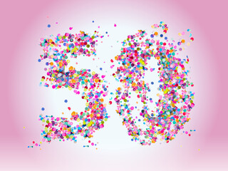 confetti number 50 years anniversary