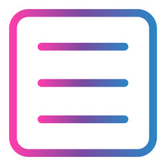 Obraz premium main menu gradient icon