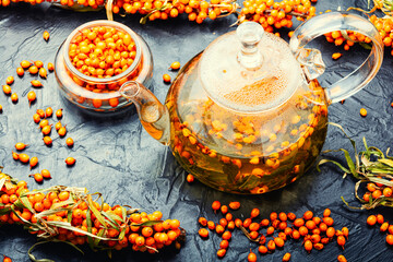 Seasonal healing sea buckthorn tea