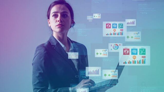 Electronic Document concept. Electronic application. Paperless work. Digital transformation.