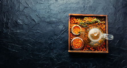 Healing sea buckthorn tea