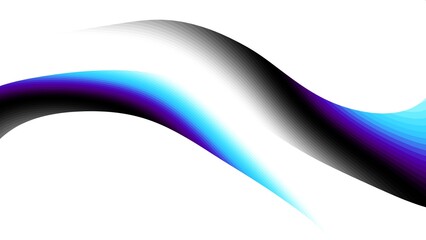 Abstract digital art fractal pattern. Expressive shapes on white background. Aspect ratio 16 : 9