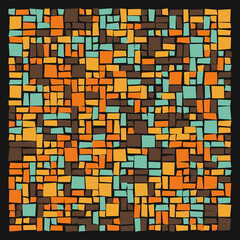 Fototapeta premium Offset Quads generative art background art illustration