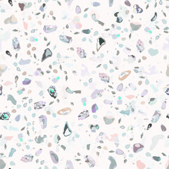 Terrazzo Texture Vector. Flooring Seamless Pattern