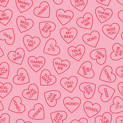 Love Hearts wallpaper. Valentines day Background. Speech bubbles. Vector