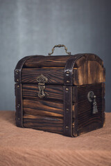 Wooden chest. Handmade. Storage box