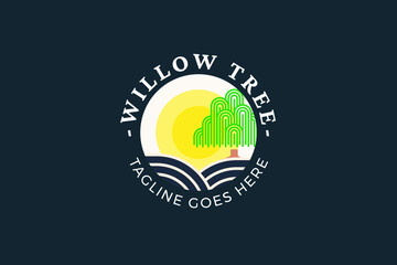 Willow Tree. Tree Logo Template © studioaneukmuda